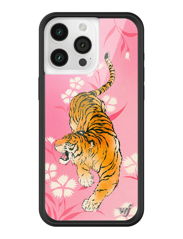 Wildflower iPhone case 15 Pro Max Tiger Blossom Orange Cute
