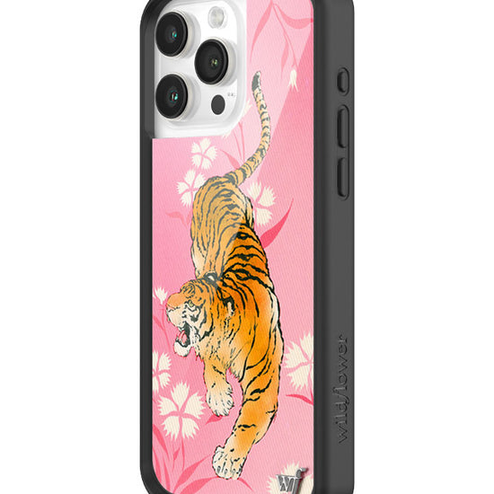 Wildflower iPhone case 15 Pro Max Tiger Blossom Orange Cute