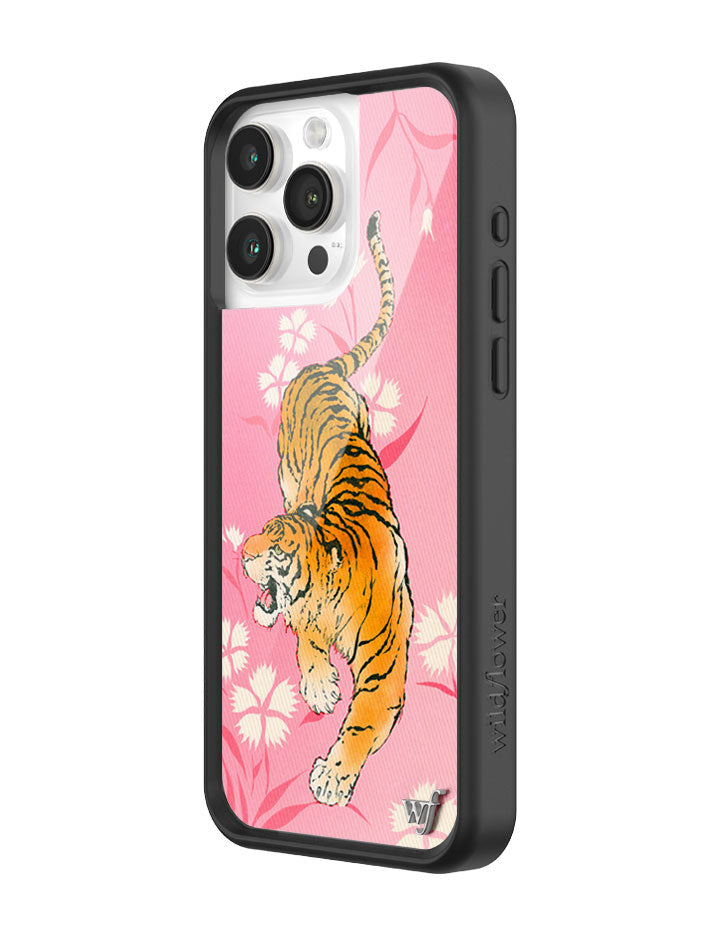 Wildflower iPhone case 15 Pro Max Tiger Blossom Orange Cute