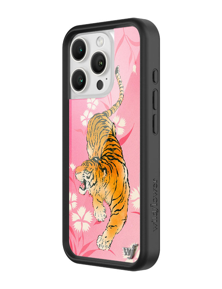 Wildflower iPhone case 16 Pro Tiger Blossom Orange Cute