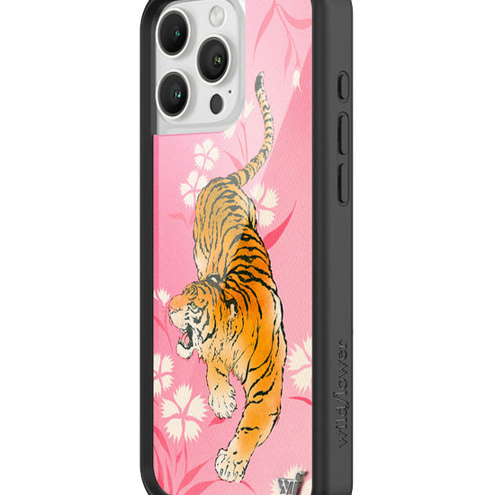 Wildflower iPhone case 16 Pro Max Tiger Blossom Orange Cute