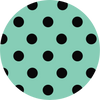 Turquoise and Black Polka Dot
