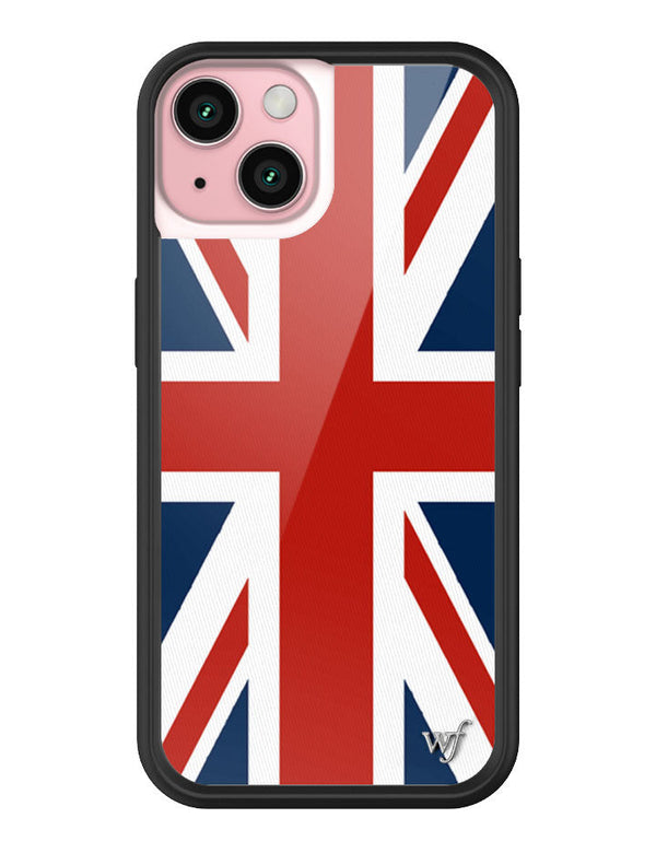 Wildflower iPhone case 15 Union Jack Red Cute
