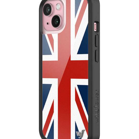 Wildflower iPhone case 15 Union Jack Red Cute