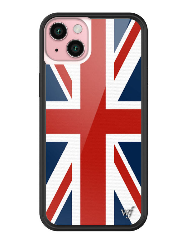 Wildflower iPhone case 15 Plus Union Jack Red Cute