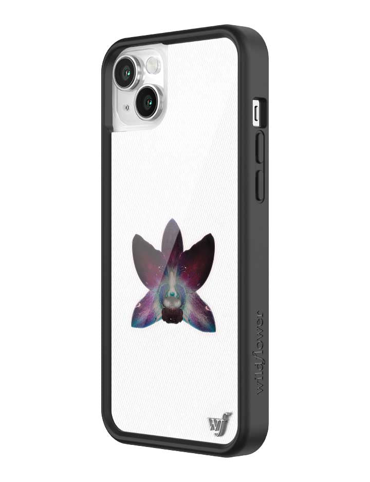 Wildflower iPhone case 14 Plus Orchid Flower Purple White