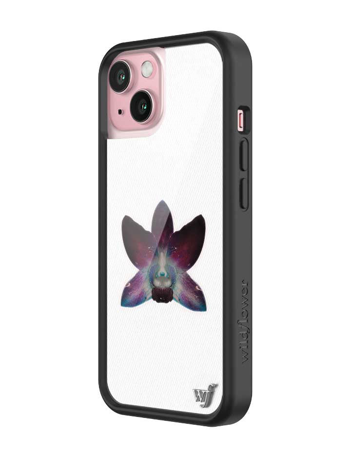 Wildflower iPhone case 15 Orchid Flower Purple White