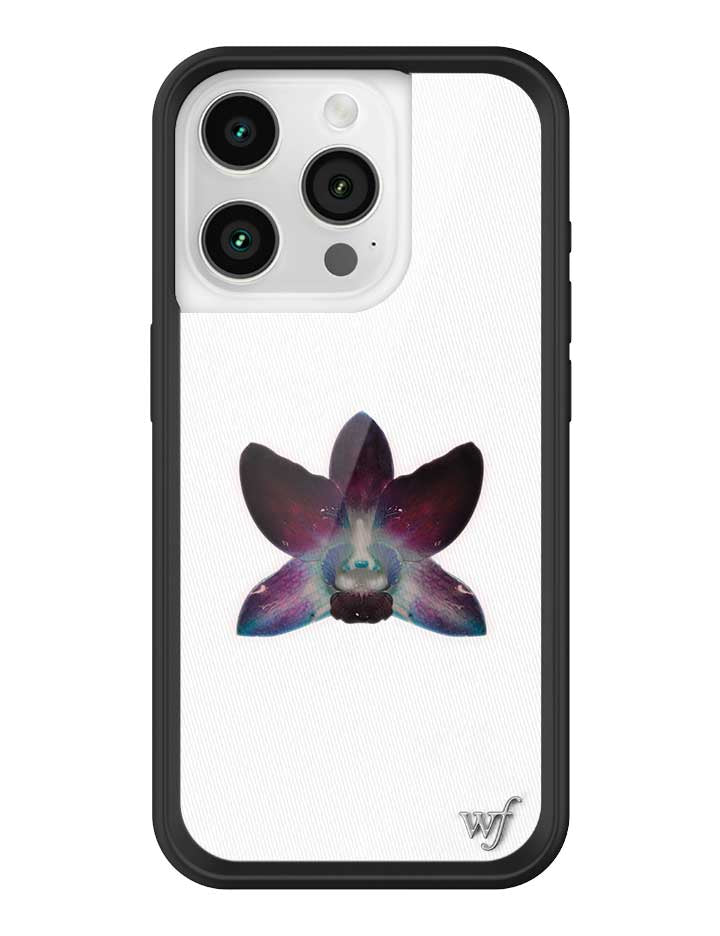 Wildflower iPhone case 15 Pro Orchid Flower Purple White