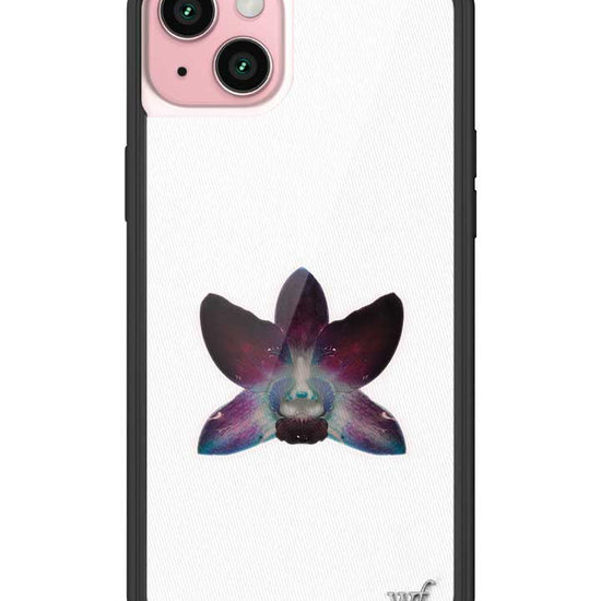 Wildflower iPhone case 15 Plus Orchid Flower Purple White