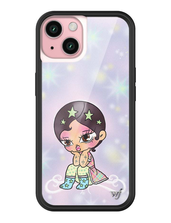 Wildflower iPhone case 15 Vanilla Mace Purple Cute