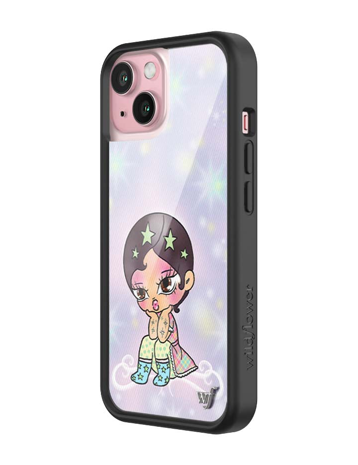 Wildflower iPhone case 15 Vanilla Mace Purple Cute