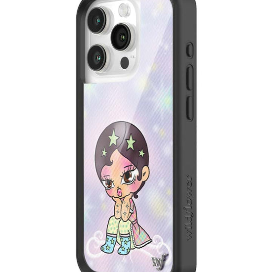 Wildflower iPhone case 15 Pro Vanilla Mace Purple Cute