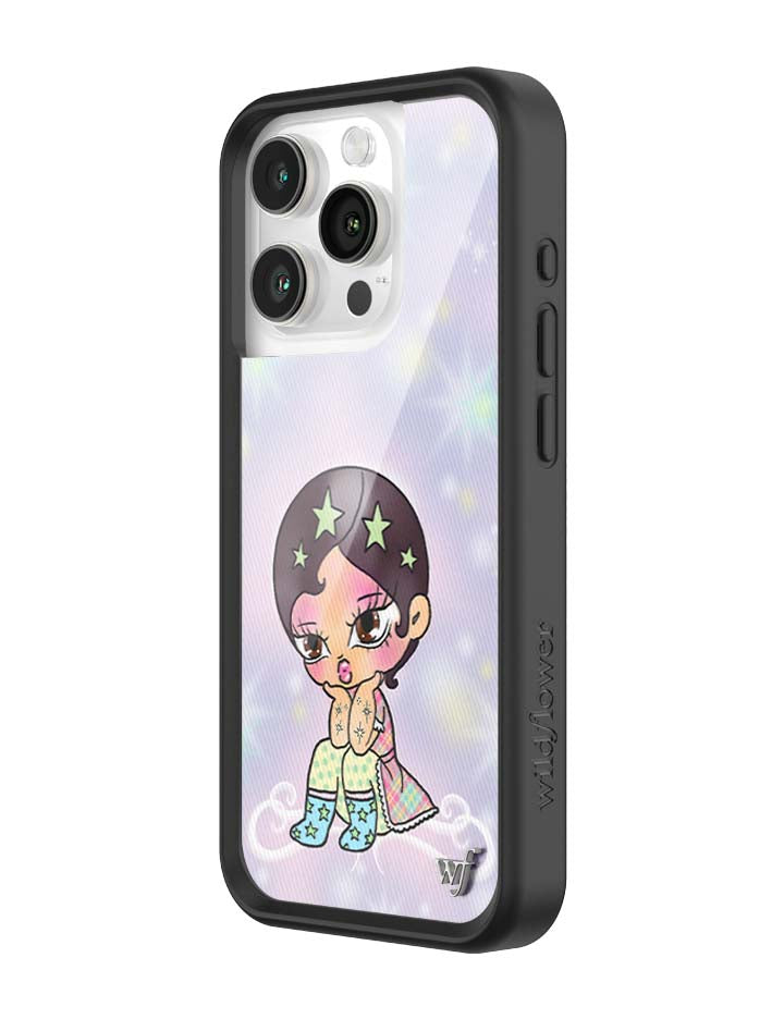 Wildflower iPhone case 15 Pro Vanilla Mace Purple Cute