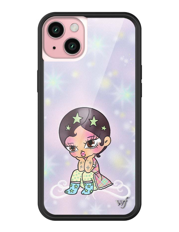 Wildflower iPhone case 15 Plus Vanilla Mace Purple Cute