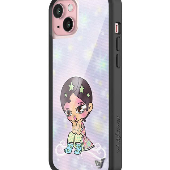 Wildflower iPhone case 15 Plus Vanilla Mace Purple Cute