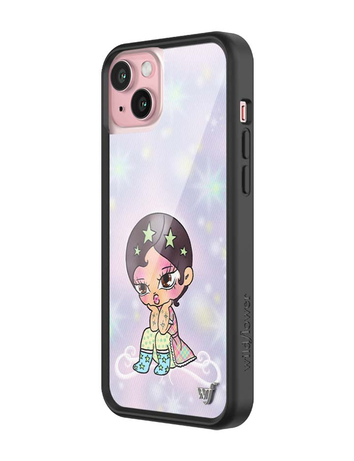 Wildflower iPhone case 15 Plus Vanilla Mace Purple Cute