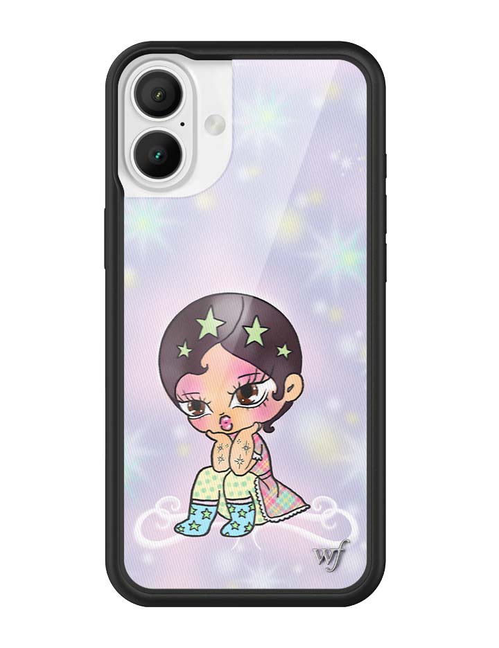 Wildflower iPhone case 16 Plus Vanilla Mace Purple Cute