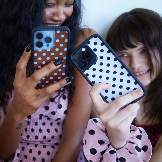 Lifestyle Image 02 Polka Dot | Brown and Blue