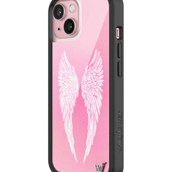 Wildflower iPhone case 15 Angel Baby Pink Cute