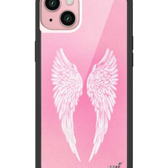 Wildflower iPhone case 15 Plus Angel Baby Pink Cute