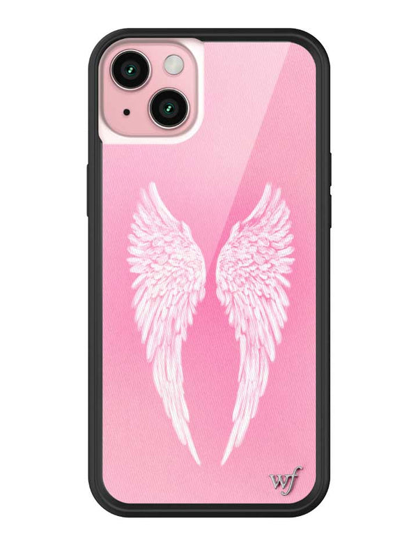 Wildflower iPhone case 15 Plus Angel Baby Pink Cute
