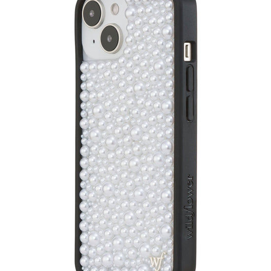 Wildflower iPhone case 13 Pearl White Cute