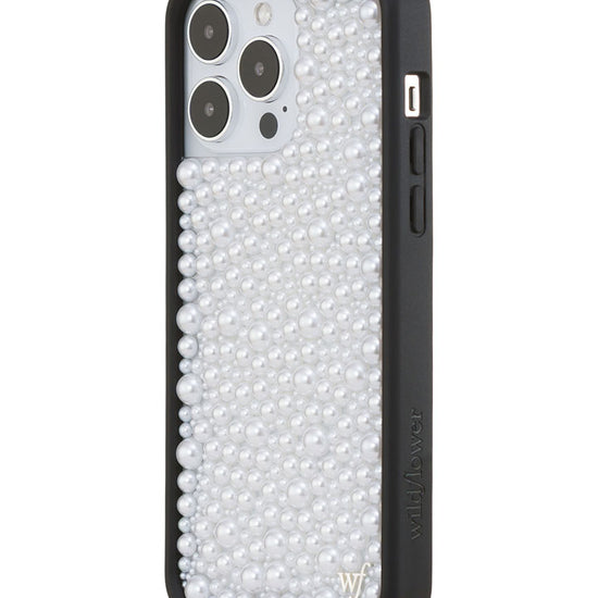 Wildflower iPhone case 14 Pro Max Pearl White Cute