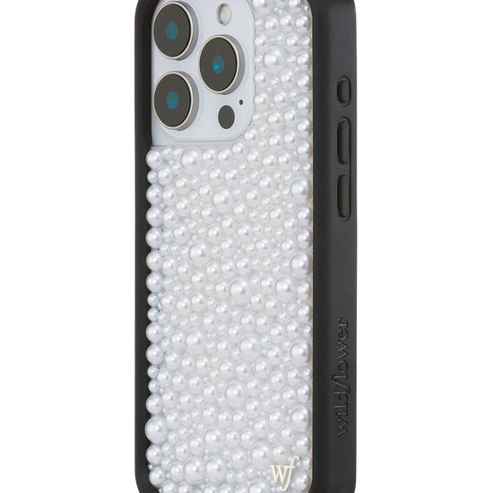 Wildflower iPhone case 15 Pro Pearl White Cute