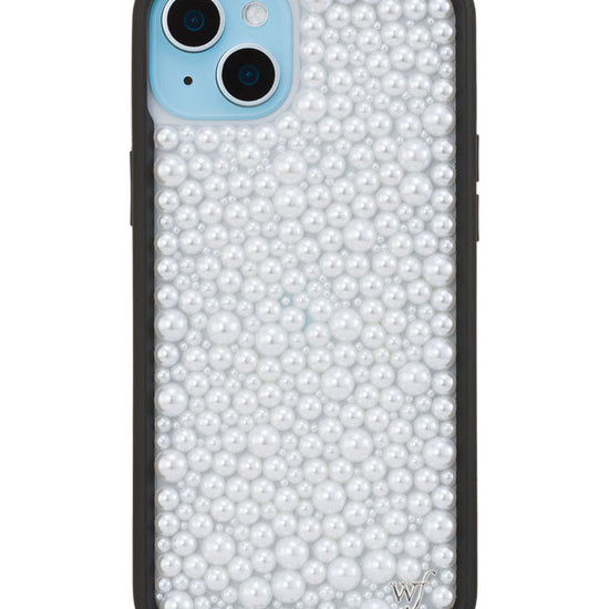Wildflower iPhone case 15 Plus Pearl White Cute