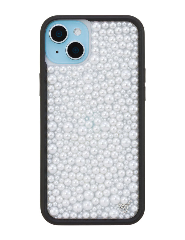 Wildflower iPhone case 15 Plus Pearl White Cute