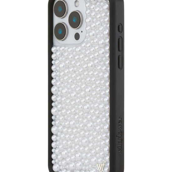 Wildflower iPhone case 15 Pro Max Pearl White Cute