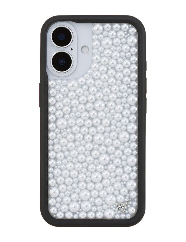 Wildflower iPhone case 16 Pearl White Cute