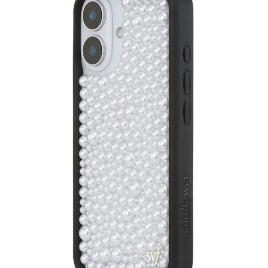 Wildflower iPhone case 16 Pearl White Cute