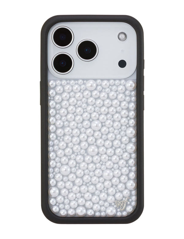 Wildflower iPhone case 17 Pro Pearl White Cute