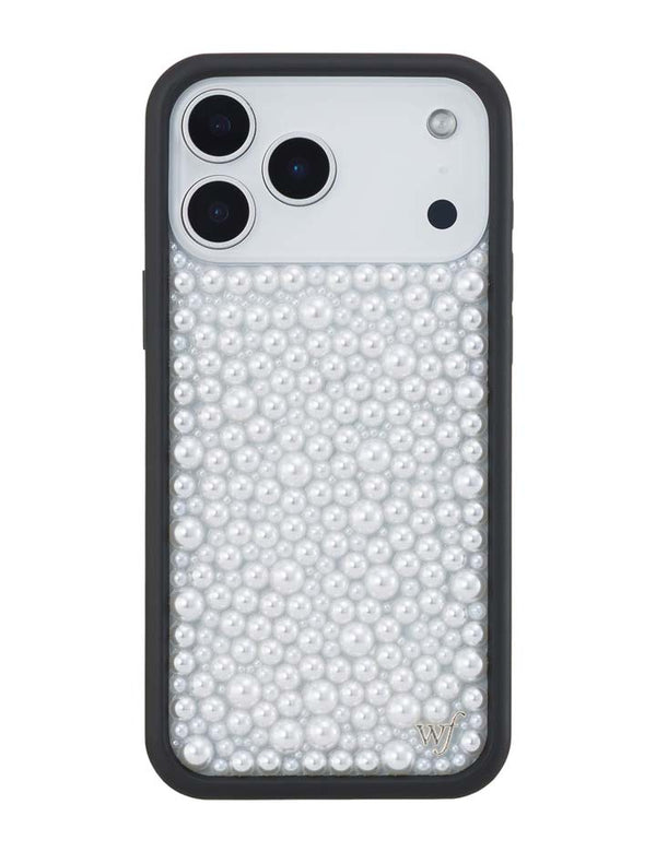 Wildflower iPhone case 17 Pro Max Pearl White Cute