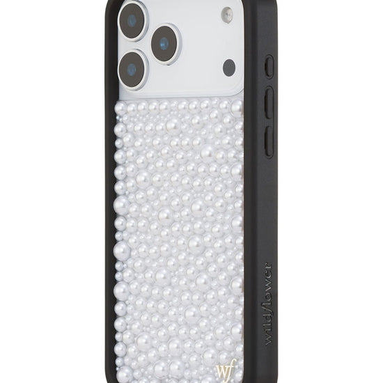 Wildflower iPhone case 17 Pro Max Pearl White Cute