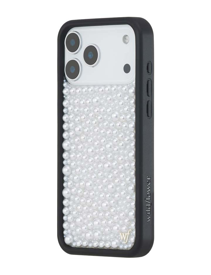 Wildflower iPhone case 18 Pro Max Pearl White Cute