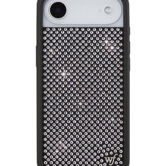 Wildflower iPhone case 17 Air Rhinestone | White Sparkle Cute