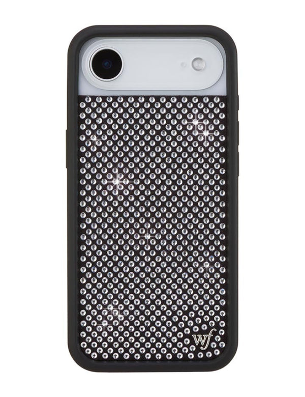 Wildflower iPhone case 17 Air Rhinestone | White Sparkle Cute
