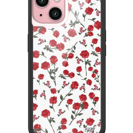 wildflower red roses iphone 15 case