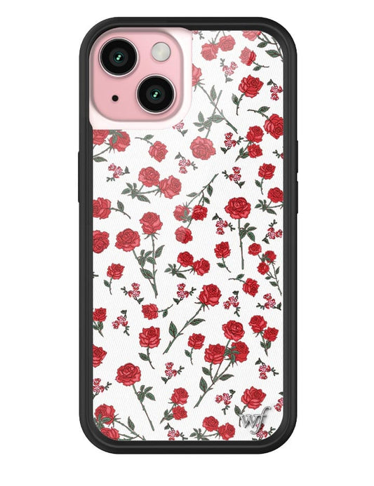 wildflower red roses iphone 15 case