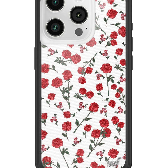 wildflower red roses iphone 15pro case