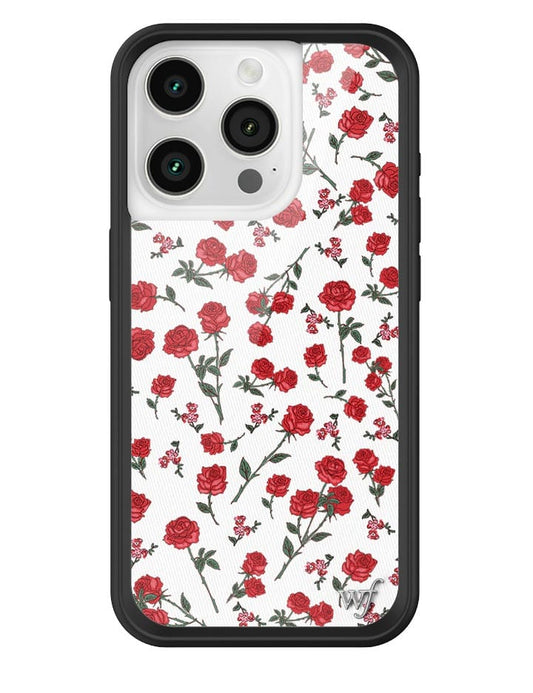 wildflower red roses iphone 15pro case
