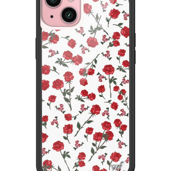 wildflower red roses iphone 15 plus case