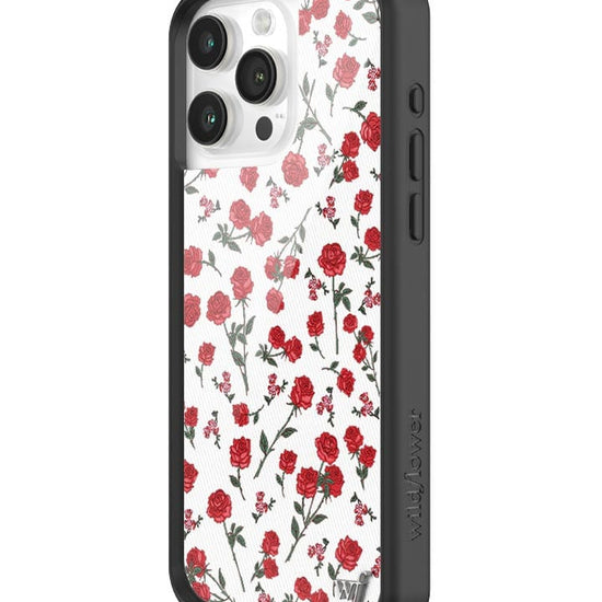 wildflower red roses iphone 15promax case