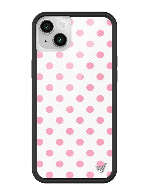 Wildflower iPhone case 13 Polka Dot White Pink Cute