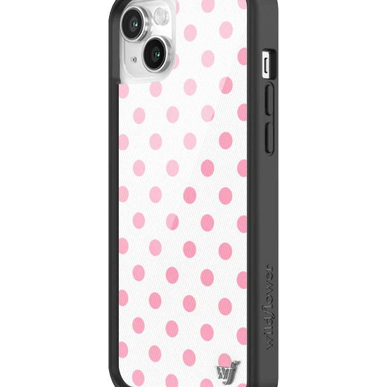 Wildflower iPhone case 13 Polka Dot White Pink Cute