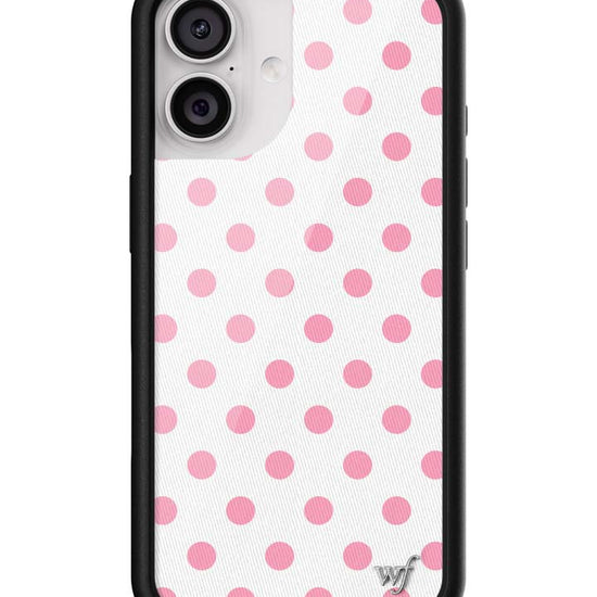 Wildflower iPhone case 17 Polka Dot White Pink Cute