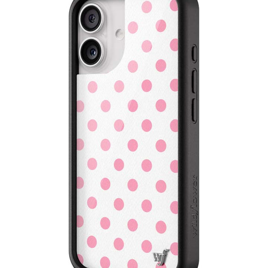 Wildflower iPhone case 17 Polka Dot White Pink Cute