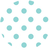 White and Turquoise Polka Dot